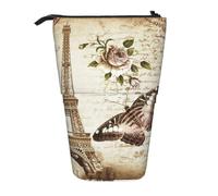 ASFgda Astuccio portapenne telescopico con stampa Torre Eiffel di Parigi, per scuola e ufficio