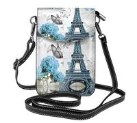 ASFgda Borsa a tracolla da donna con bel fiore stampato piccolo con slot per carte di credito portafoglio mobile