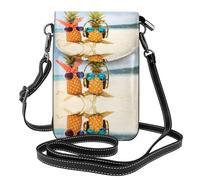 ASFgda Borsa a tracolla da donna con due ananas, stampa mare, piccola borsa messenger con slot per carte di credito portafoglio mobile