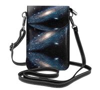 ASFgda Borsa a tracolla da donna con stampa di galassia universo stelle spazio esterno piccolo con slot per carte di credito portafoglio mobile