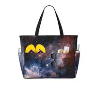 ASFgda Borsa da spiaggia con stampa della galassia della Via Lattea, borsa da spiaggia impermeabile a prova di sabbia, borsa tote leggera pieghevole con cerniera