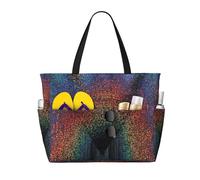 ASFgda Borsa da spiaggia con stampa olografica sogni,Borsa da spiaggia impermeabile a prova di sabbia,Borsa da spiaggia pieghevole leggera di grande capacità