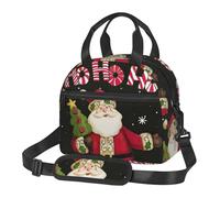 ASFgda Borsa termica per il pranzo con scritta Merry Christmas, per uomini e donne, a prova di perdite, borsa termica per il pranzo, impermeabile, riutilizzabile