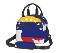 ASFgda Borsa termica per il pranzo con stampa bandiera del Venezuela per uomini e donne, borsa termica per il pranzo a prova di perdite, borsa per il pranzo riutilizzabile impermeabile