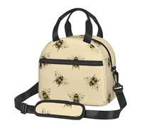 ASFgda Borsa termica per il pranzo con stampa di api miele per uomini e donne, borsa termica per il pranzo a prova di perdite, borsa per il pranzo riutilizzabile impermeabile