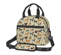 ASFgda Borsa termica per il pranzo con stampa di cani di segugio per uomini e donne, borsa termica per il pranzo a prova di perdite, borsa per il pranzo riutilizzabile impermeabile