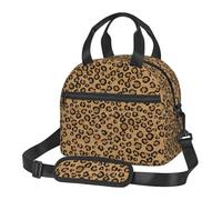 ASFgda Borsa termica per il pranzo con stampa di leopardo selvatico, per uomini e donne, a prova di perdite, borsa termica per il pranzo, impermeabile, riutilizzabile