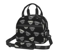 ASFgda Borsa termica per il pranzo con stampa di testa di bulldog americano, per uomini e donne, a prova di perdite, borsa termica per il pranzo, impermeabile, riutilizzabile