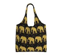 ASFgda Borsa tote in tela con stampa astratta di elefante, borsa per la spesa riutilizzabile, borsa a tracolla di grande capacità per uso quotidiano, viaggi, spiaggia