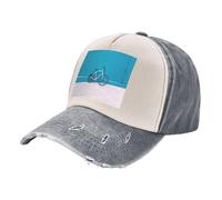 ASFgda Cappello da baseball da uomo e donna in twill di cotone invecchiato lavato con stampa di bici bella cappello regolabile da golf papà, grigio, Taglia unica