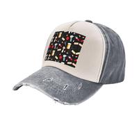 ASFgda Cappello da baseball da uomo e donna lavato in twill di cotone effetto invecchiato con stampa motivo medicina fumetto cappello da golf regolabile, grigio, Taglia unica