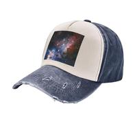 ASFgda Cappello da golf regolabile da uomo e donna lavato in twill di cotone con stampa galassia della Via Lattea dell'universo, blu navy, Taglia unica