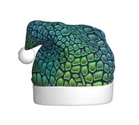 ASFgda Cappello di Babbo Natale in pelle di coccodrillo per adulti, cappello classico unisex per feste di Capodanno