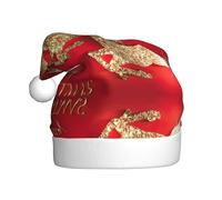ASFgda Cappello di Babbo Natale Merry Christmas 3 cappelli con stampa per adulti, cappello classico unisex per feste di Capodanno