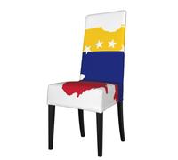 ASFgda Coprisedia per sala da pranzo con stampa bandiera del Venezuela, copertura elasticizzata per sedia da cucina, lavabile, adatta per casa, hotel, banco