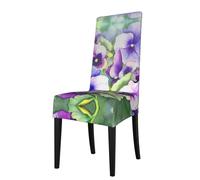 ASFgda Coprisedia per sala da pranzo con stampa Pansy Perfection, coprisedia da cucina elasticizzato, lavabile, adatto per casa, hotel, banque