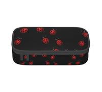 ASFgda Grande capacità durevole arte coccinella tracce stampato matita caso, borsa cosmetica portatile, cancelleria ufficio Storage Bag.
