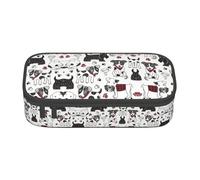 ASFgda Grande capacità durevole bella cane stampato matita caso, borsa cosmetica portatile, cancelleria ufficio Storage Bag.