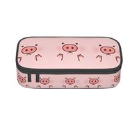 ASFgda Grande capacità durevole carino maiale stampato matita caso, borsa cosmetica portatile, cancelleria ufficio Storage Bag.