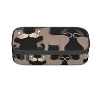 ASFgda Grande capacità durevole cartone animato asino stampato matita caso, borsa cosmetica portatile, cancelleria ufficio Storage Bag.