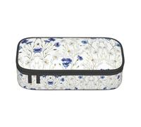 ASFgda Grande capacità durevole disegnato a mano fiore stampato matita caso, borsa cosmetica portatile, cancelleria ufficio Storage Bag.