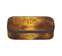 ASFgda Grande capacità durevole Egitto geroglifici stampati matita caso, borsa cosmetica portatile, cancelleria ufficio Storage Bag.