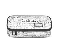ASFgda Grande capacità durevole matematica geometria geek calcolo stampato matita caso, borsa cosmetica portatile, cancelleria ufficio Storage Bag.