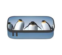ASFgda Grande capacità durevole pinguino stampato matita caso, borsa cosmetica portatile, cancelleria ufficio Storage Bag.
