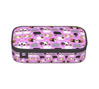 ASFgda Grande capacità durevole porcellini d'India e Cupcakes stampato matita caso, borsa cosmetica portatile, cancelleria ufficio Storage Bag.