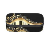 ASFgda Grande capacità durevole romanzo Nota musicale stampato matita caso, borsa cosmetica portatile, cancelleria ufficio Storage Bag.