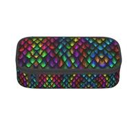 ASFgda Grande capacità durevole scala di drago stampato matita caso, borsa cosmetica portatile, cancelleria ufficio Storage Bag.