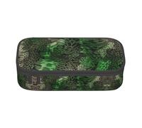 ASFgda Grande capacità durevole serpente verde stampato matita caso, borsa cosmetica portatile, cancelleria ufficio Storage Bag.