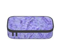 ASFgda Grande capacità durevole viola lavanda colorato fiori stampati matita caso, borsa cosmetica portatile, cancelleria ufficio Storage Bag.