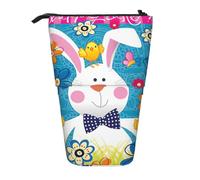 ASFgda Grazioso astuccio portapenne telescopico con stampa primaverile con scritta "Happy Easter Holiday", per scuola e ufficio