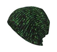 ASFgda Hacker Era Print Beanie Hat per uomini e donne cappelli caldi, berretto invernale morbido caldo per sci, cappello morbido nero