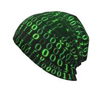 ASFgda Hacker Era Print Beanie Hat per uomini e donne cappelli caldi, berretto invernale morbido caldo per sci, cappello morbido nero