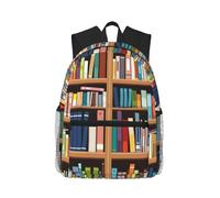 ASFgda Libreria classica da viaggio, con stampa, zaino per scuola universitaria, impermeabile, casual, per università, viaggi, lavoro