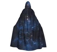 ASFgda Mantello medievale con cappuccio, motivo: cielo stellato e galassia, mantello rinascimentale, unisex, con cappuccio, per Halloween, Natale, costume da festa