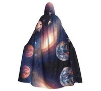 ASFgda Mantello medievale con cappuccio, motivo: galassia dello spazio esterno, mantello rinascimentale, unisex, con cappuccio, per Halloween, Natale, costumi da festa