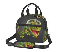 ASFgda Scatola termica per il pranzo con motivo camaleonte, per uomini e donne, a prova di perdite, borsa termica per il pranzo, impermeabile, riutilizzabile