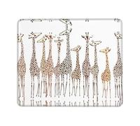 ASFgda Simpatico tappetino per mouse con stampa di giraffe con bordo cucito, comodo tappetino per mouse con base in gomma antiscivolo per computer/caffè/casa/ufficio