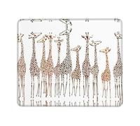 ASFgda Simpatico tappetino per mouse con stampa di giraffe selvatiche con bordo cucito, comodo tappetino per mouse con base in gomma antiscivolo per computer/caffè/casa/ufficio