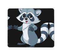 ASFgda Simpatico tappetino per mouse con stampa procione con bordo cucito, comodo tappetino per mouse con base in gomma antiscivolo per computer/caffè/casa/ufficio