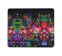 ASFgda Tappetino per mouse colorato con stampa di stelle arcobaleno con bordo cucito, comodo tappetino per mouse con base in gomma antiscivolo per computer/caffè/casa/ufficio