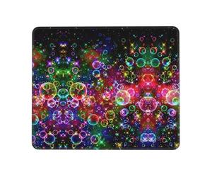 ASFgda Tappetino per mouse colorato con stampa di stelle arcobaleno con bordo cucito, comodo tappetino per mouse con base in gomma antiscivolo per computer/caffè/casa/ufficio
