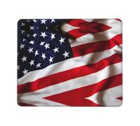 ASFgda Tappetino per mouse con stampa bandiera americana con bordo cucito, comodo tappetino per mouse con base in gomma antiscivolo per computer/caffè/casa/ufficio
