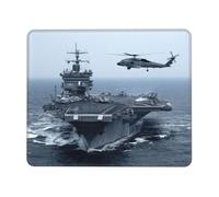 ASFgda Tappetino per mouse con stampa di portaerei con bordo cucito, comodo tappetino per mouse con base in gomma antiscivolo per computer/caffè/casa/ufficio