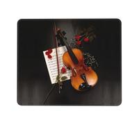 ASFgda Tappetino per mouse con stampa di violino con bordo cucito, comodo tappetino per mouse con base in gomma antiscivolo per computer/caffè/casa/ufficio