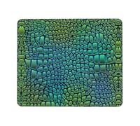 ASFgda Tappetino per mouse con stampa pelle di coccodrillo con bordo cucito, comodo tappetino per mouse con base in gomma antiscivolo per computer/caffè/casa/ufficio