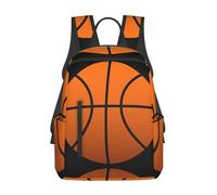 ASFgda Zaino casual con stampa basket per uomini e donne, resistente, leggero, zaino da viaggio, spallacci ergonomici